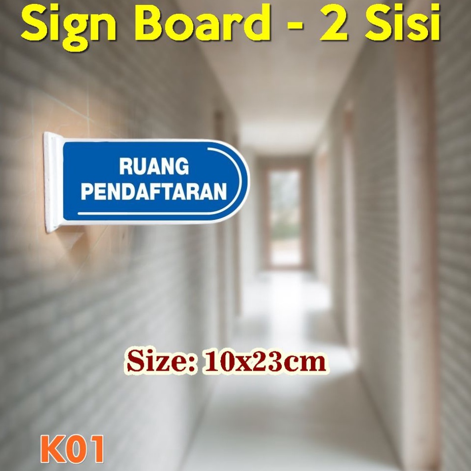 

Buy Now Clinic Sign Board Papan Petunjuk Pintu Informasi Nama Ruangan Klinik 2 sisi 1x23cm SB2S KLE689 SBC