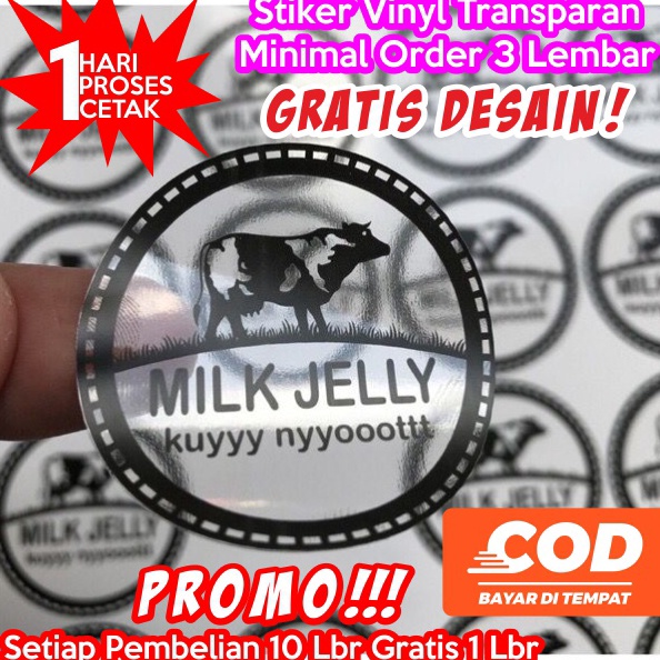 

Serbu Surprise Stiker Kemasan Transparan A3 Anti Air untuk label makanan dan minuman Anti air anti sobek