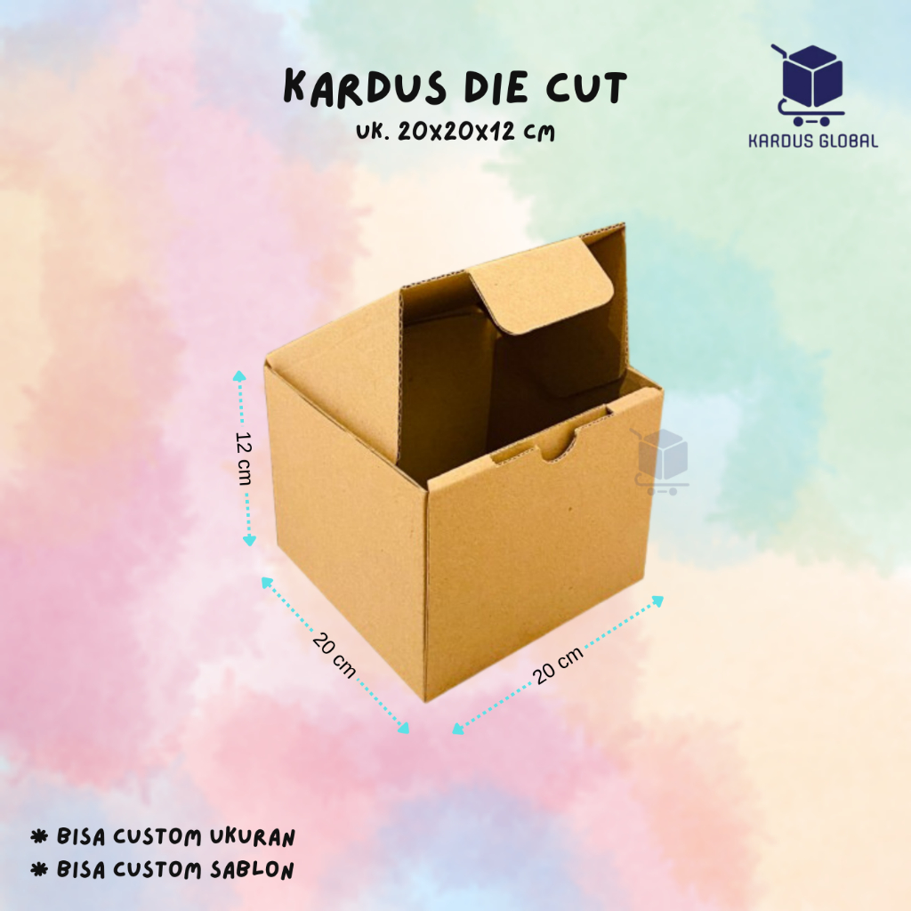 

KARDUS DIE CUT POLIS BARU UK 20X20X12 CM BARU