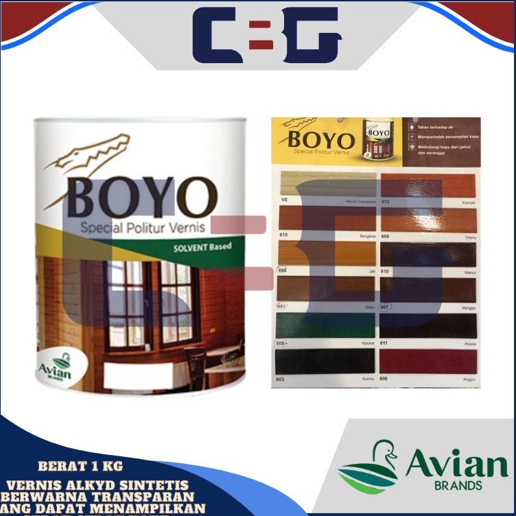 

KODE F54G AVIAN BOYO POLITUR PLITUR VERNISH 1 KG