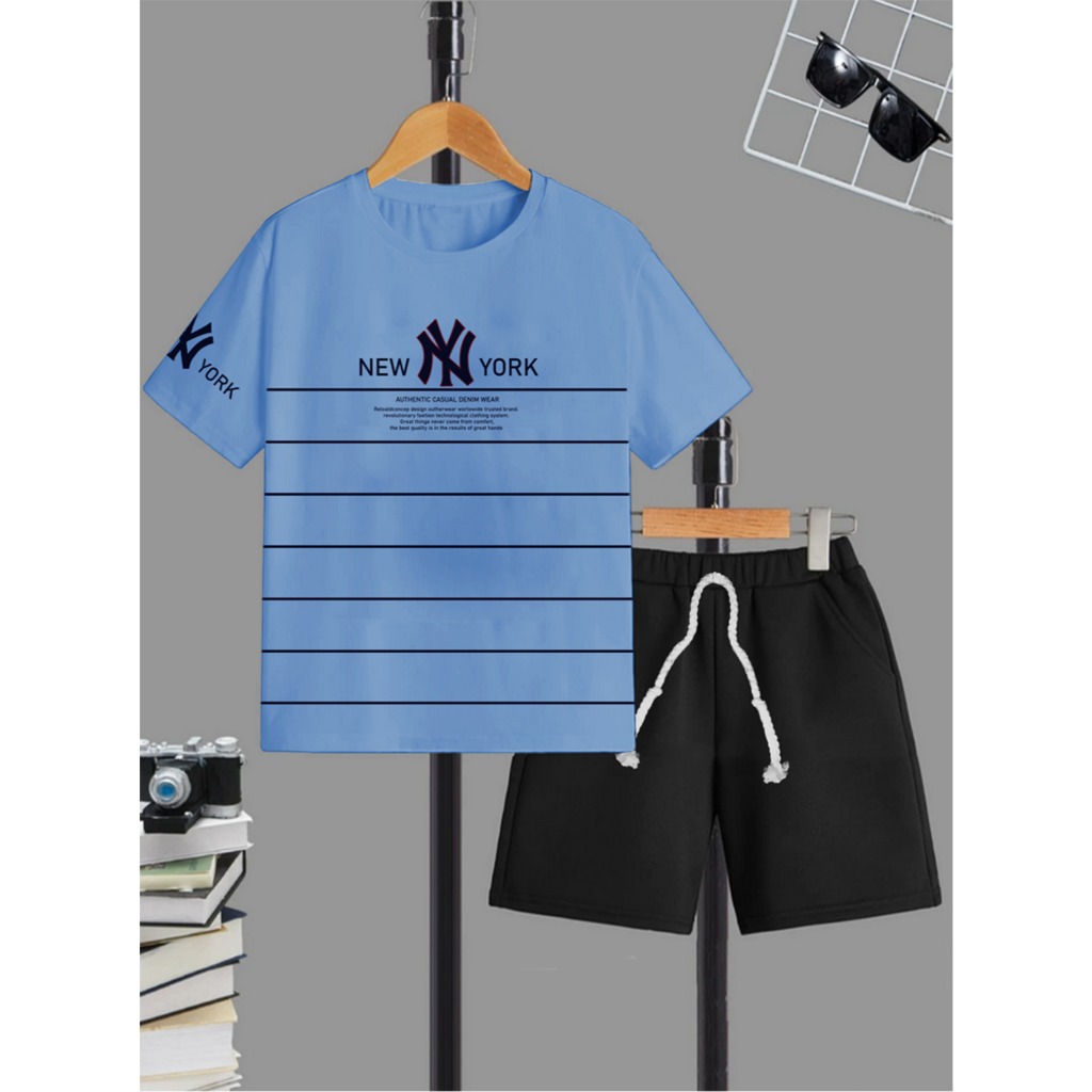 	 D4 SETELAN ANAK NEW YORK SALUR // SETELAN ANAK LAKI LAKI // B905 SMLXL	