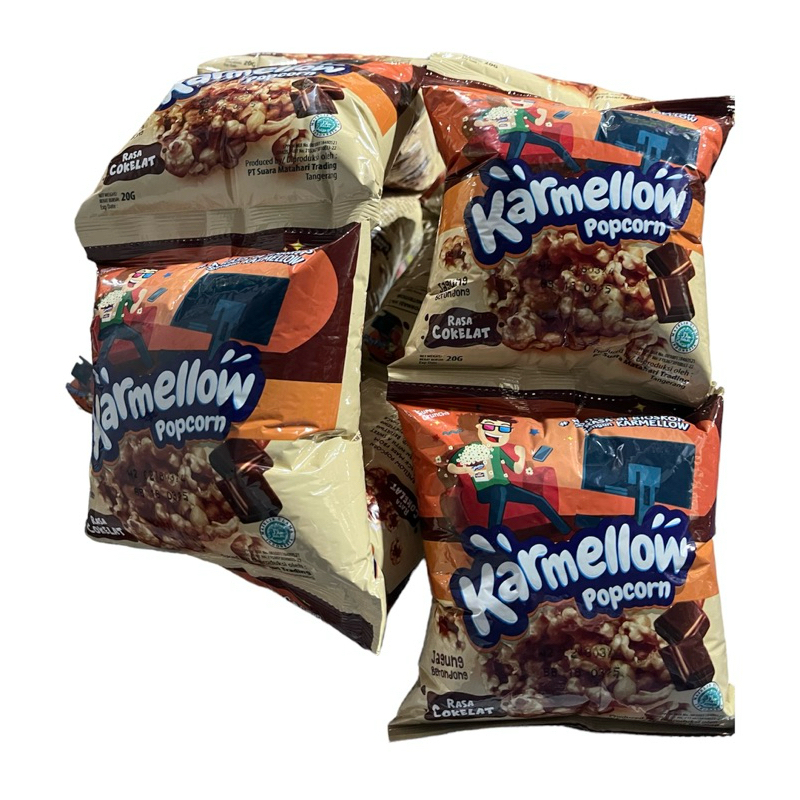 

karmellow popcorn renteng coklat dan karamel