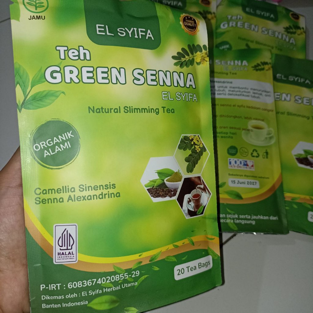 

El Syifa Teh Celup Green Senna Isi 20 Tea Bag | Teh Herbal Pelangsing | Teh Herbal Untuk Diet Alami