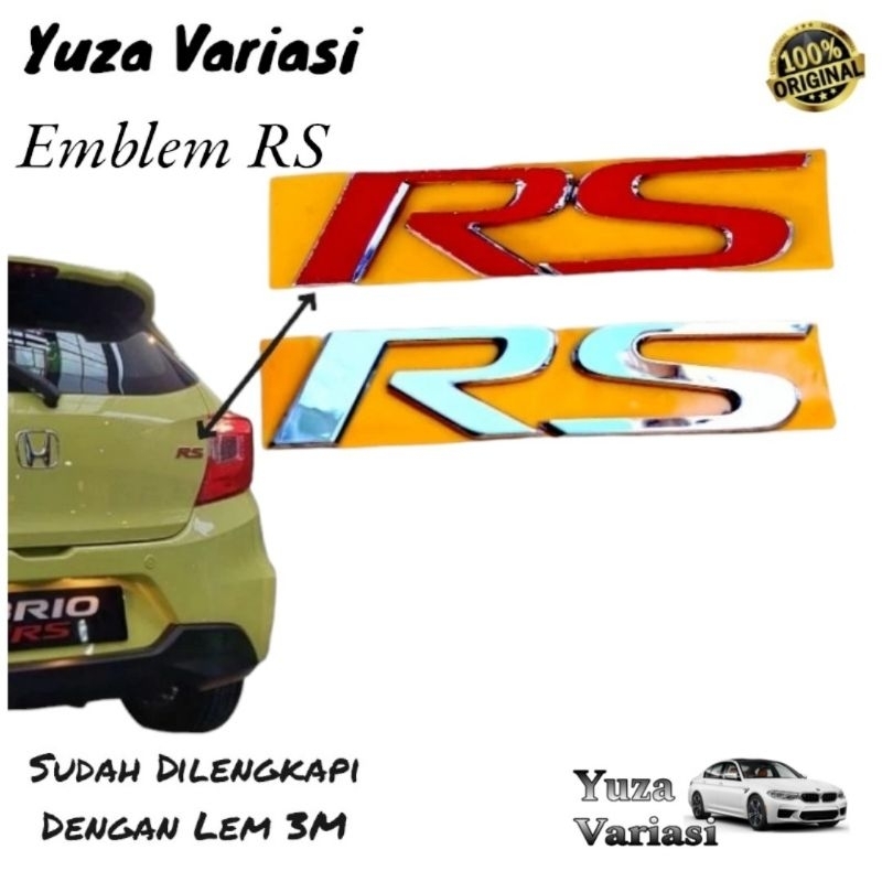 EMBLEM BRIO RS ORIGINAL HONDA BRIO/EMBLEM BAGASI HONDA BRIO RS /EMBLEM HONDA BRIO RS ORIGINAL
