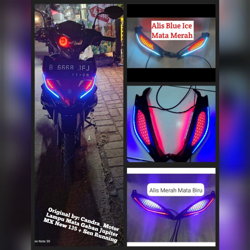 (Ready Stock) Lampu mata Gaban Jupiter MX New 135 + Sen Running dan Bonus Flasher