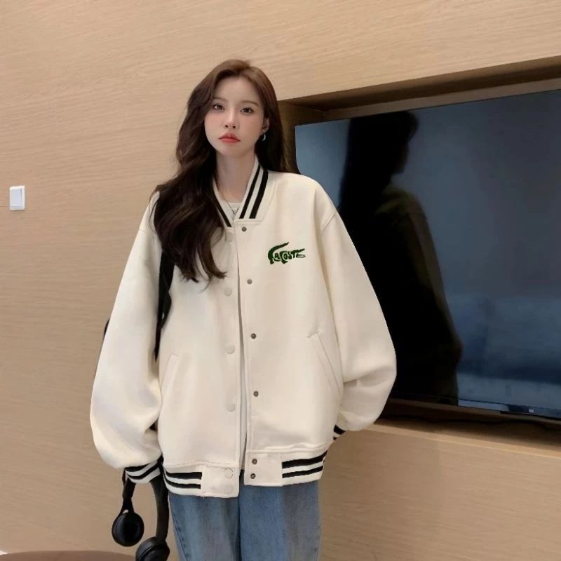 Jaket Varsity Big Size ( S - 6XL ) LACOSTE Jacket Baseball Kancing Bomber Oversized XXL XXXL 4XL 5XL