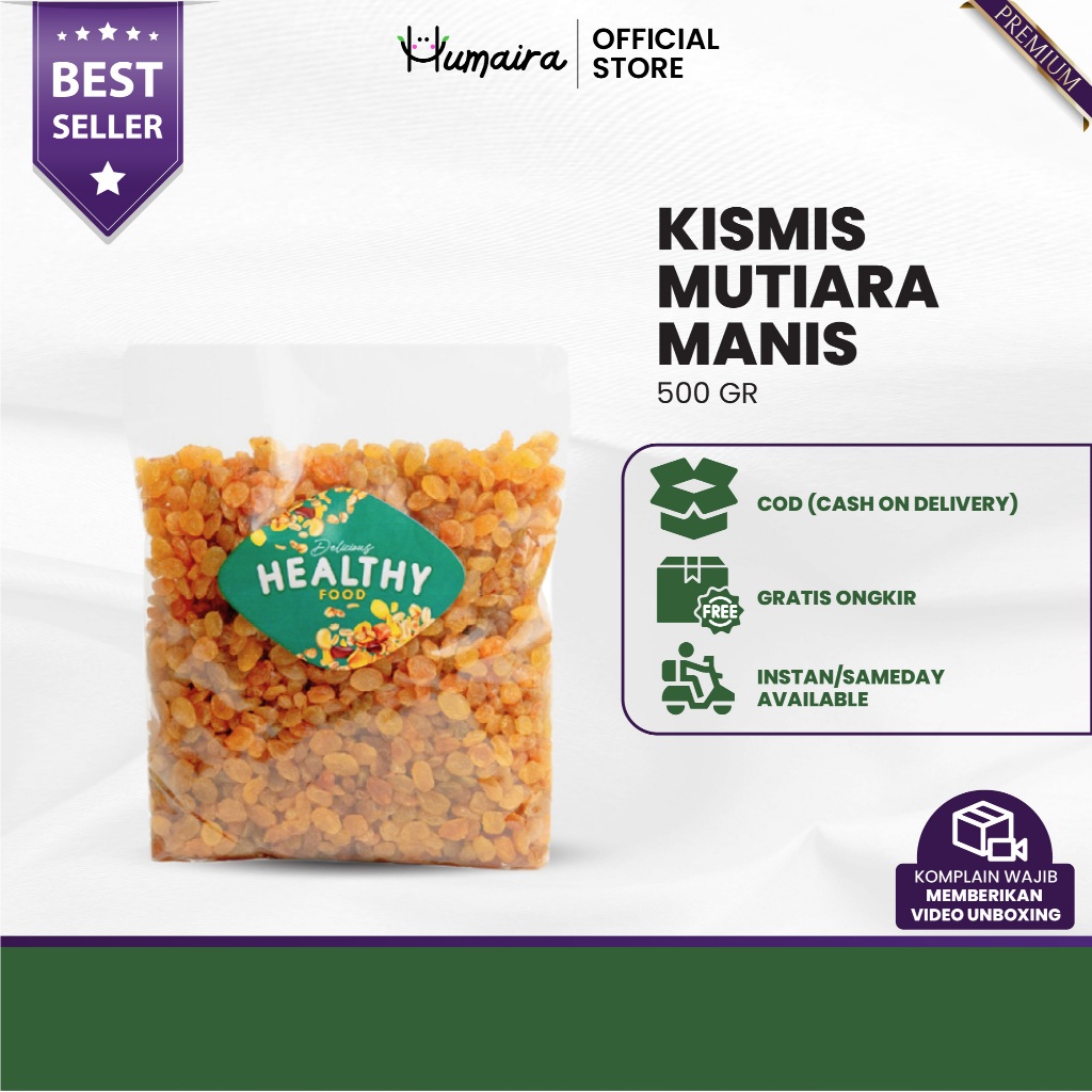 

Kismis Simin Mutiara Manis 500 grams Original Oleh Oleh Haji Umroh