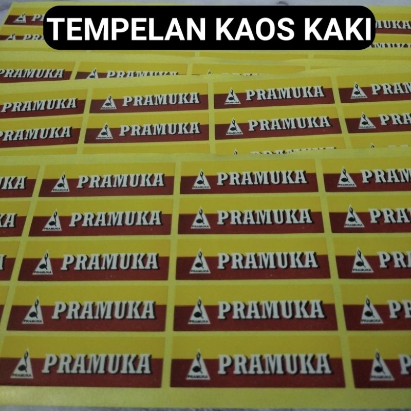 

(1 Lembar) Stiker Kaos Kaki Tulisan PRAMUKA isi 25 pcs (2 Lusin Lebih 1pcs)