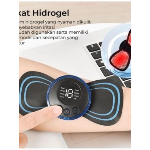 Alat Pijat Elektrik EMS Pad Alat Terapi / Akupuntur Leher & Punggung Melancarkan Peredaran Darah