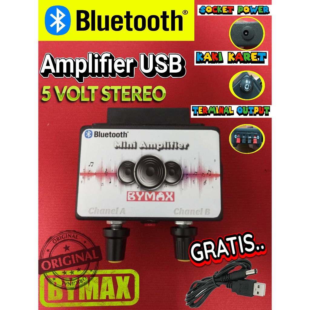 amplifier mini 5 volt stereo bluetooth