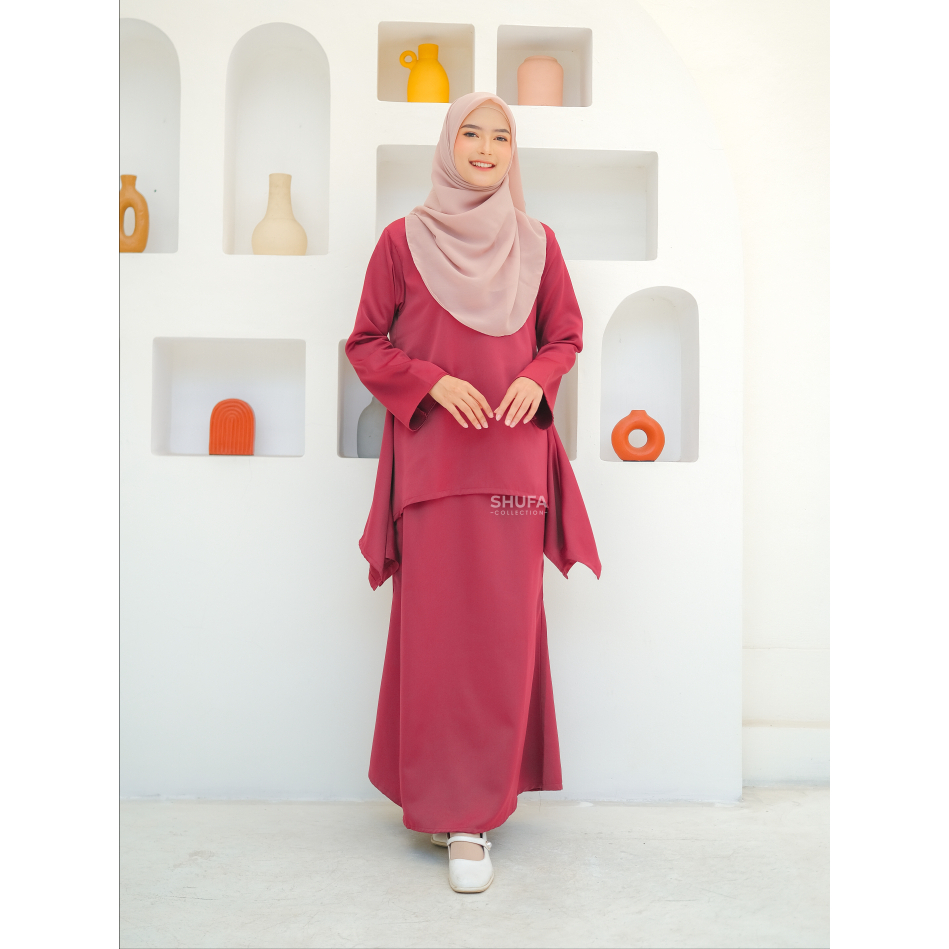 Baju Kurung Melayu Wanita Modern Setelan Akad Malaysia Perempuan