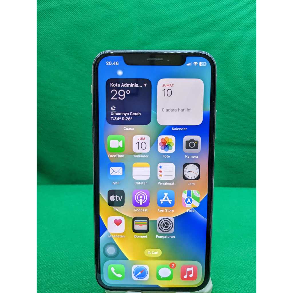 Iphone X Silver 256 GB Bebas Reset Eks Unit Inter
