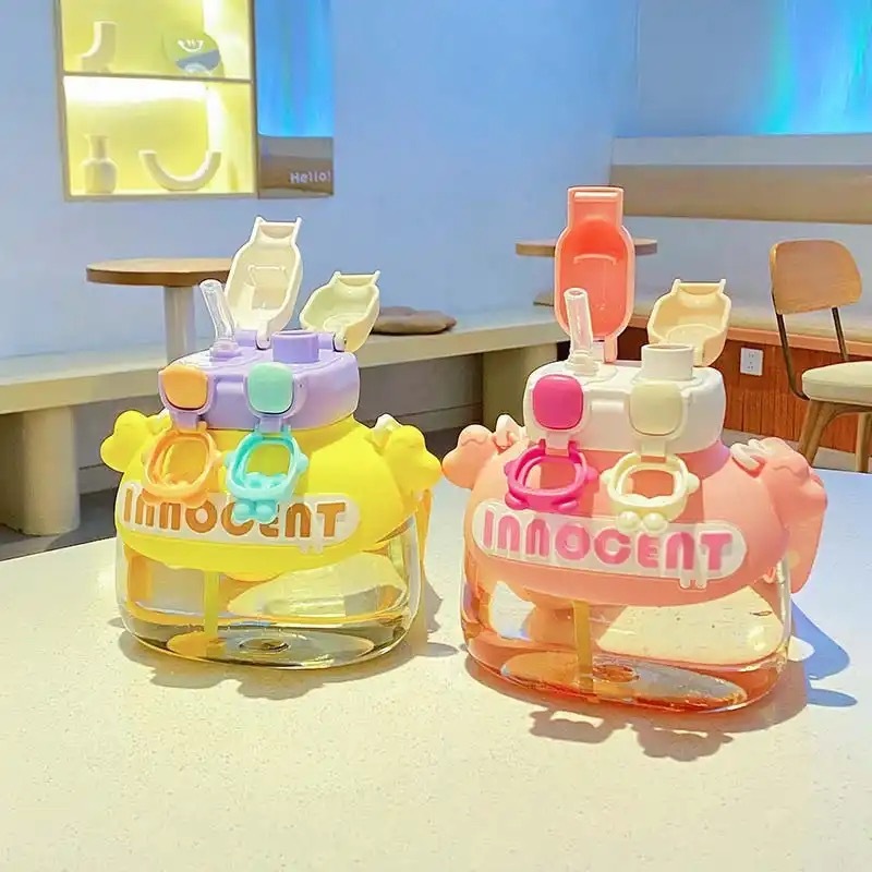 E32 - BT13 Botol Minum Anak 2 Sisi Lucu 1.2 Liter / Botol Minum Anak / Botol Air Minum Anak Bpa Free