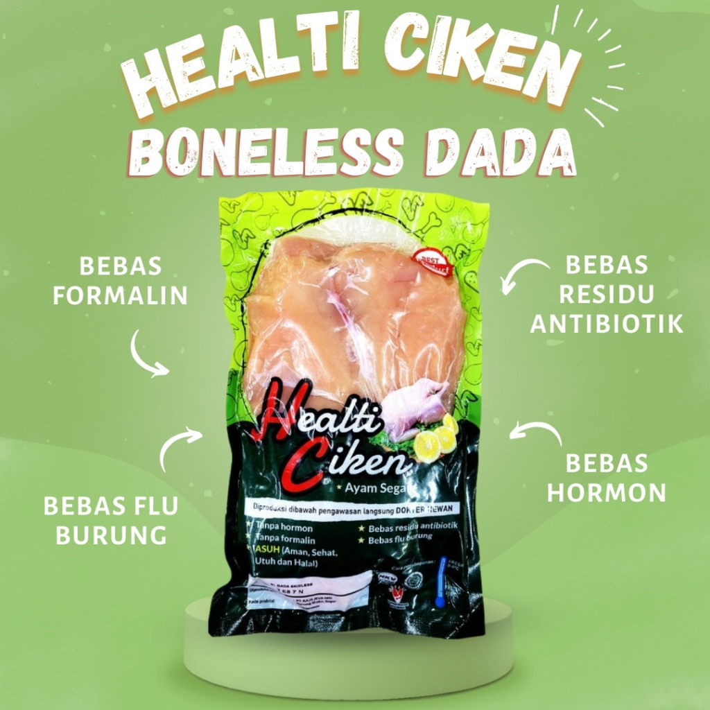 

Healti Ciken - Ayam Boneless Dada - Healthy Chicken - Daging Ayam Sehat - Daging Ayam Frozen