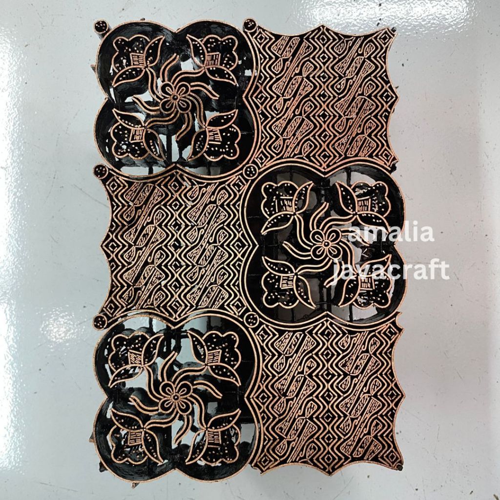 alat cap batik tembaga motif ceplok sriwedari canting cap batik