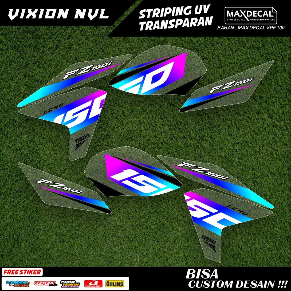 Striping Transparan Yamaha Vixion Old Stiker Setripping Motor Nvl Nva 155 Transparan Custome Decal S
