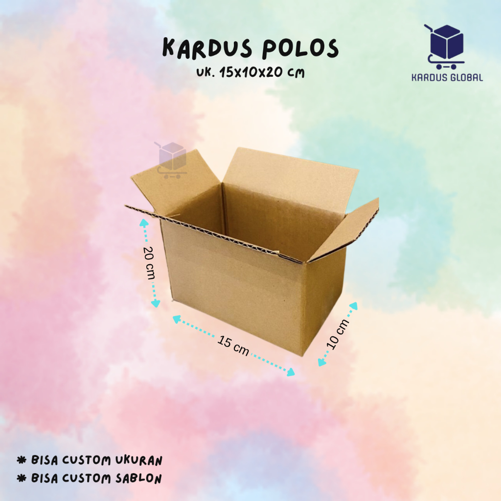

KARDUS BOX POLOS BARU UKURAN 15x10x20 CM