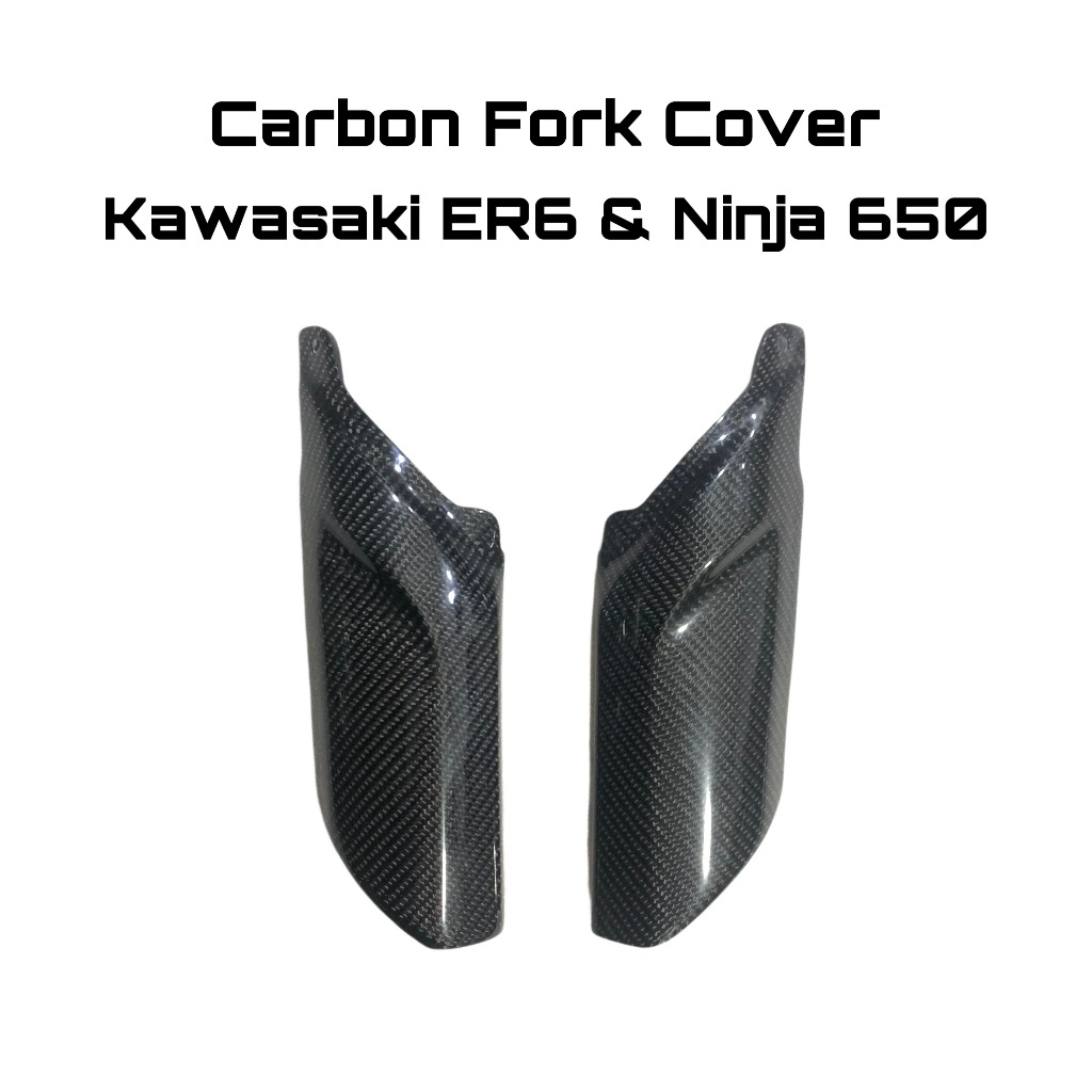 Carbonstar : Carbon Fork Cover Kawasaki Er6N Er6F Ninja 650 Modificazone Aksesoris karbon Kevlar Fib