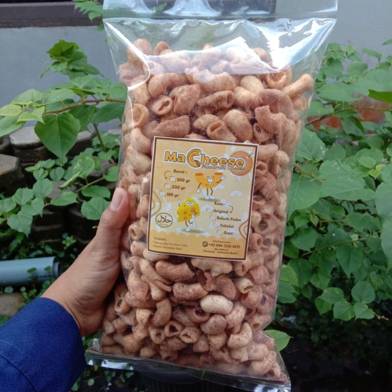 

Makaroni Keju Cheddar MaCheese Coklat 500gr