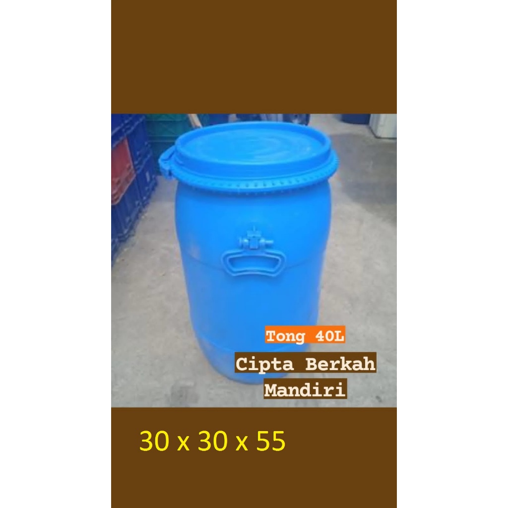 Tong Drum 40Kg Tong Sampah/Tempat Sampah Tong Drum Bekas Makanan Murah