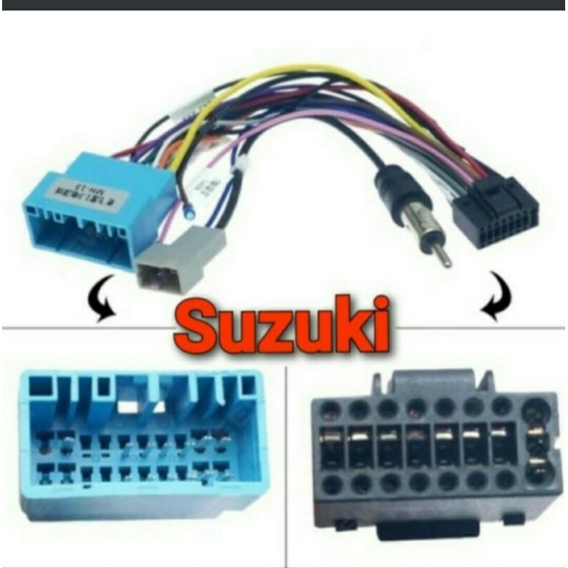Kabel Soket Double Din Head Unit Android Pnp Mobil Suzuki