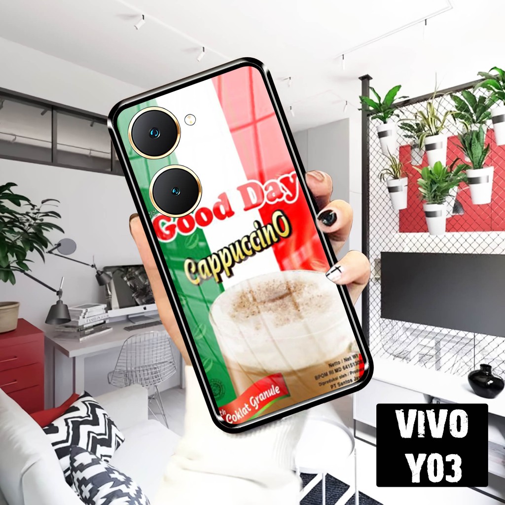 Softcase Glass Kaca VIVO Y03  [ S91 ].