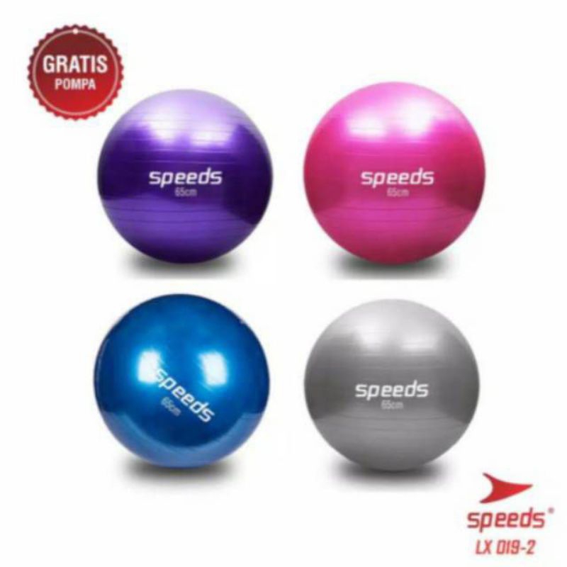 Gym Ball / Bola kesehatan / Bola Gym 65cm ASLI SPEEDS ( BONUS POMPA)
