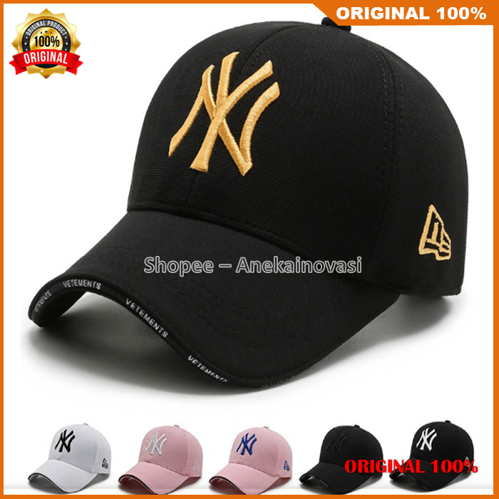 Topi Logo NY New York Yankees bisbol Topi Bordir distro 100% ASLI ORIGINAL BELI 1 GRATIS 2