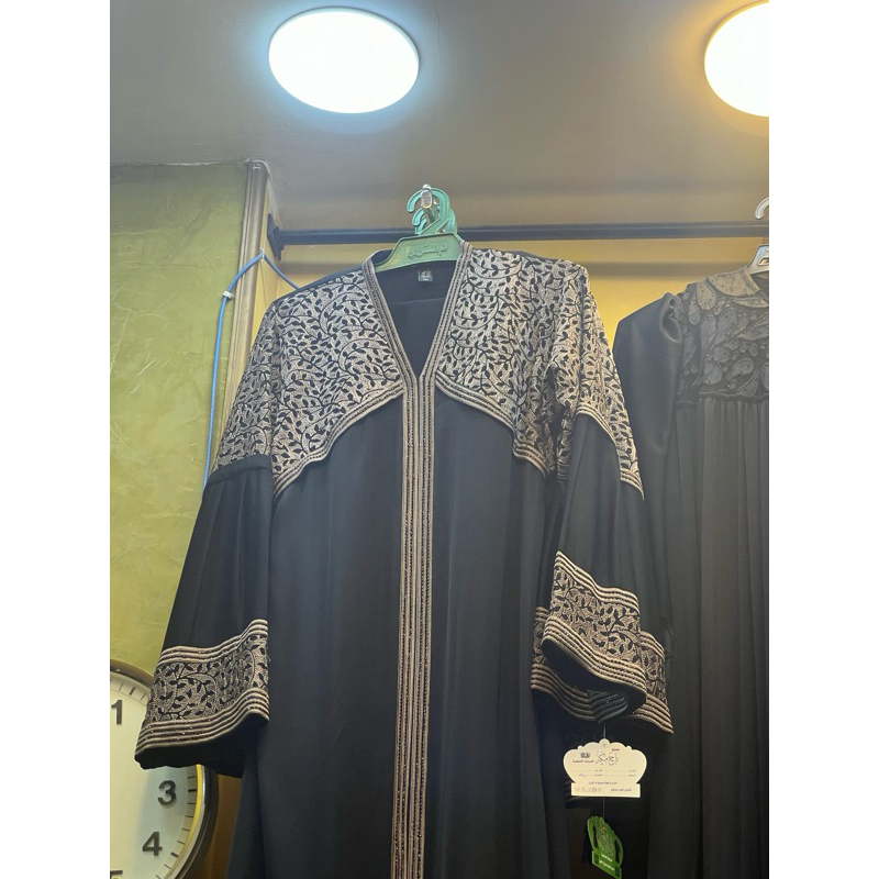 abaya motif bordir bahu / abaya impor mesir
