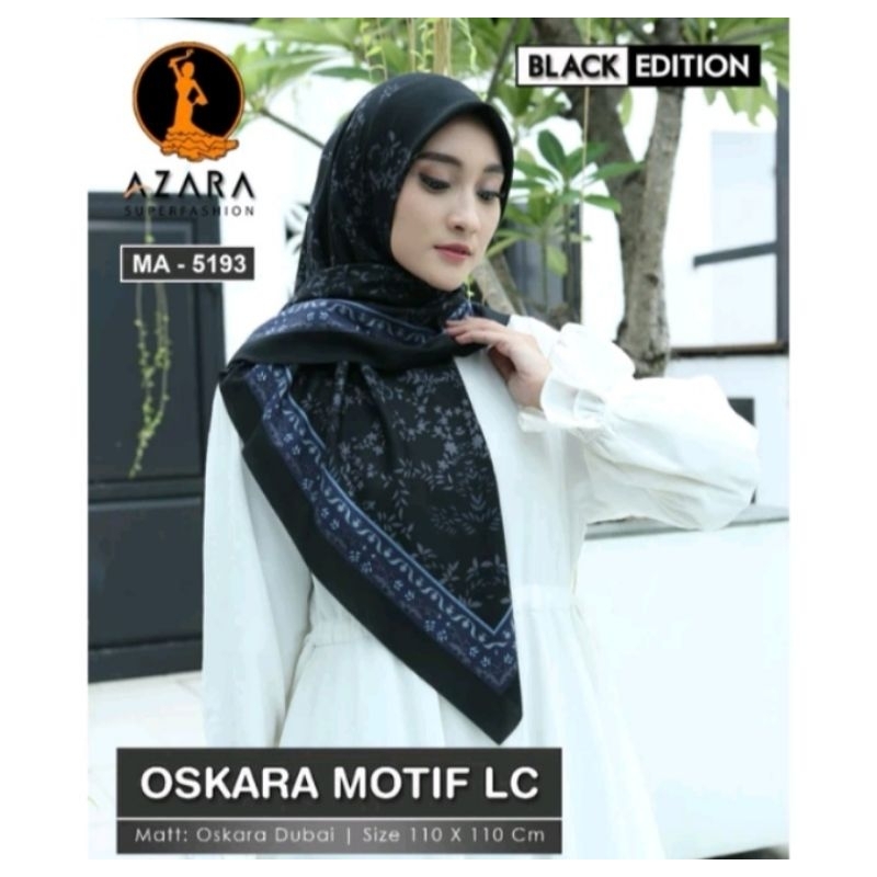 Hijab Azara motif laser cut khusus hitam