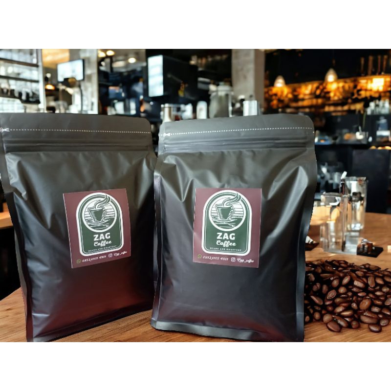 

espresso blend roasted bean robusta arabika zag coffee 1kg 70%/30%