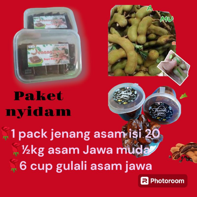 

paket nyidam jenang asam, gulali asam, asam Jawa muda