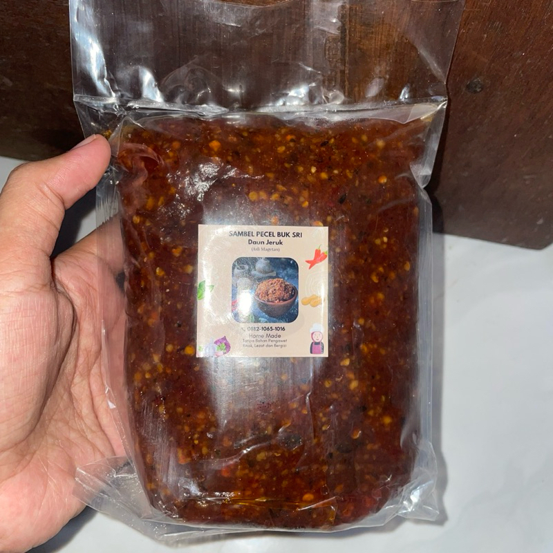 

Sambel Pecel Daun Jeruk Buk Sri Sambel Kacang Khas Magetan Hand Made