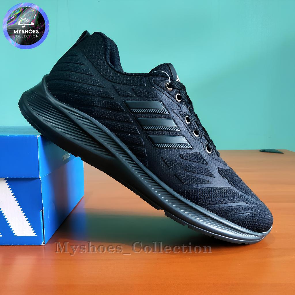 SEPATU ADIDAS HITAM POLOS SEPATU SEKOLAH PRIA DAN WANITA SEPATU SEKOLAH SEPATU KERJA HITAM