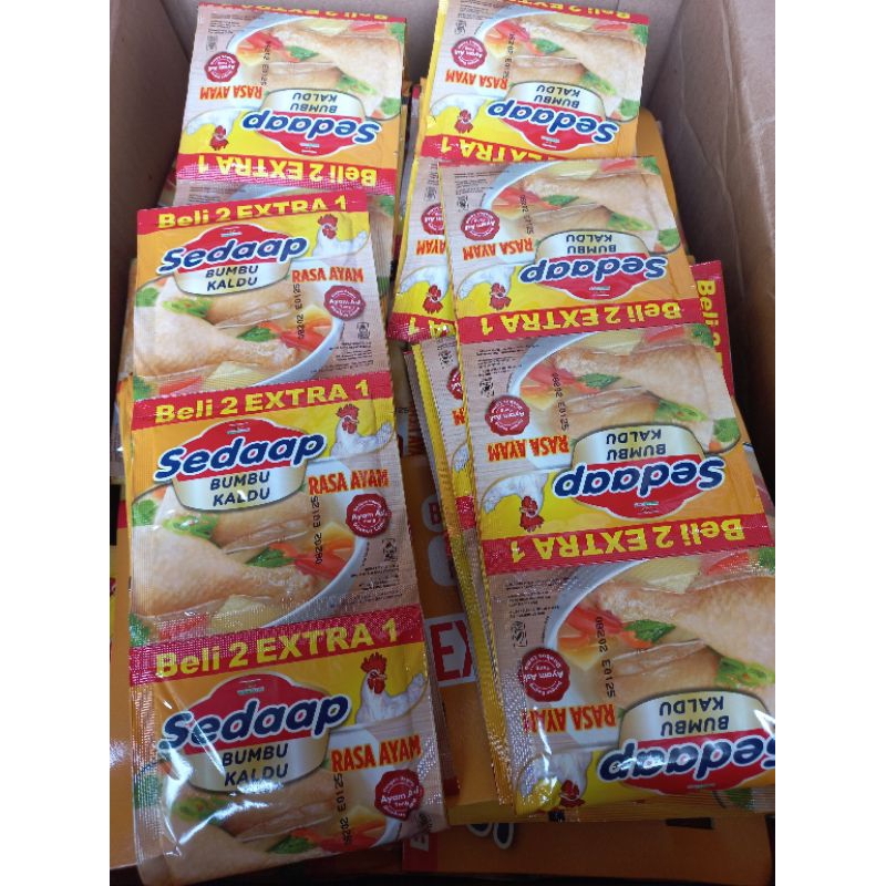 

Bumbu Masak merk Sedap varian sapi dan ayam ( Dapat 54 saset atau 3 renceng)