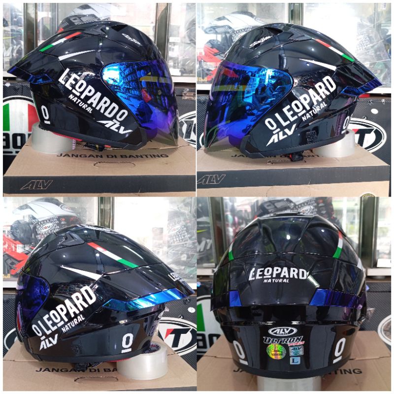 HELM ALV ULTRON PRO BLACK LEOPARD PAKET GANTENG