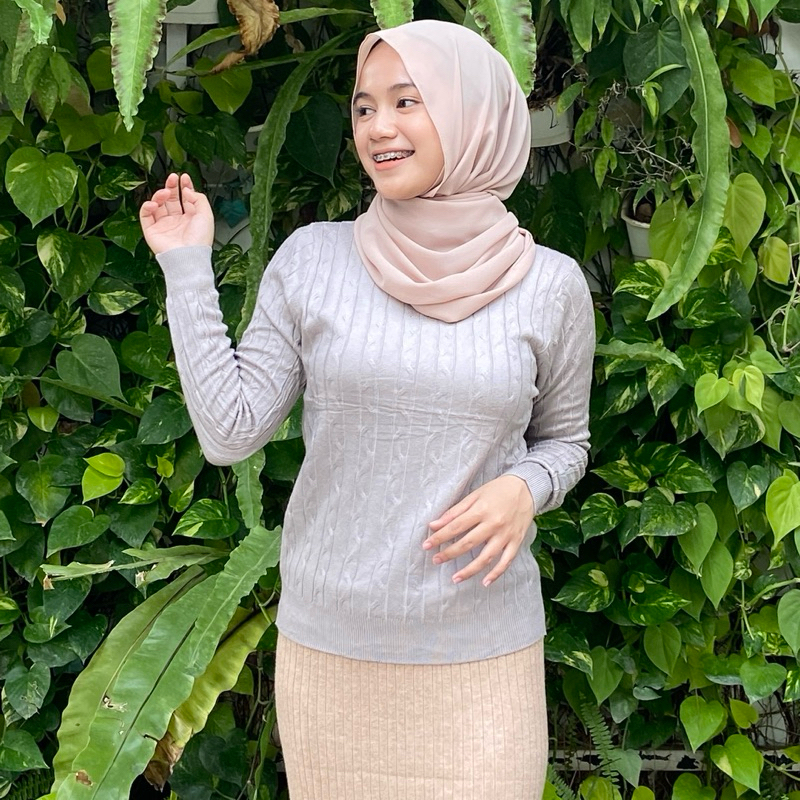 Lavina Knit Premium Sweater — Atasan Rajut Wanita | ARRANI WEAR
