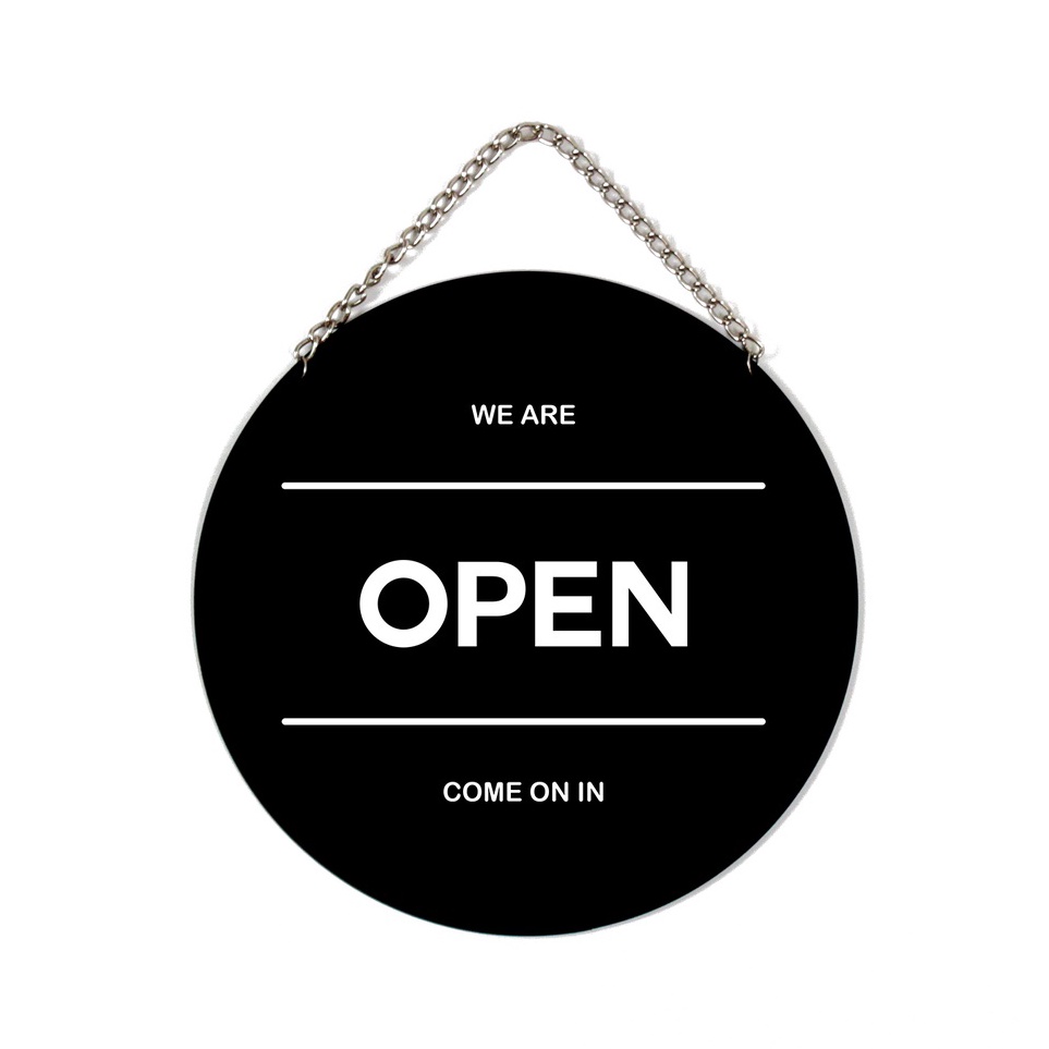 

KODE S58U signage open closed open close akrilik papan open closed Bulat 2