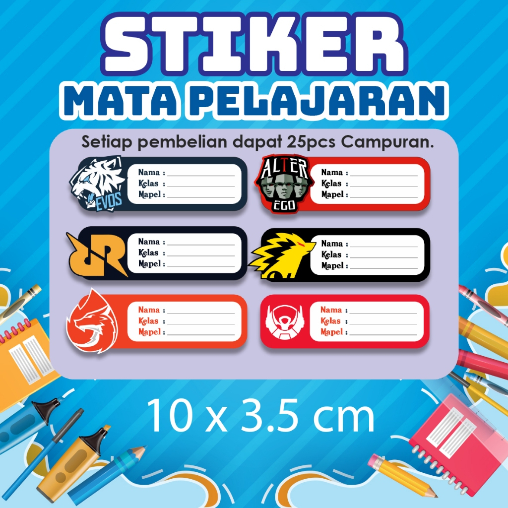 

stiker mata pelajaran esport