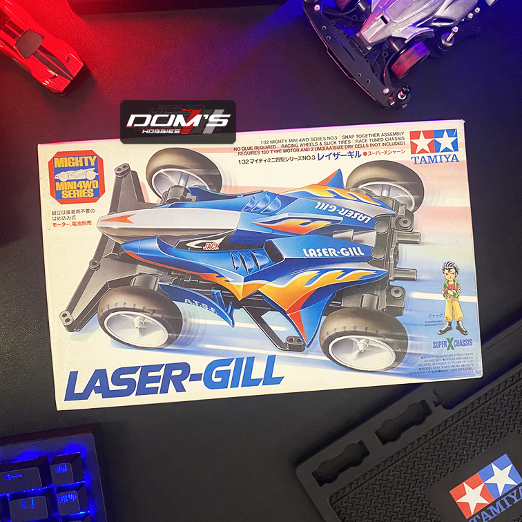 TAMIYA 19203 LASER GILL - SUPER X CHASSIS - BOX 70% - MIGHTY SERIES