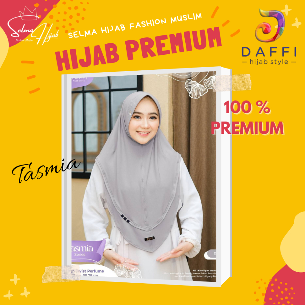 Tasmia Daffi Hijab Jilbab Instan Khimar Syari Murah Bahan Kualitas Premium Jersey High Twiss