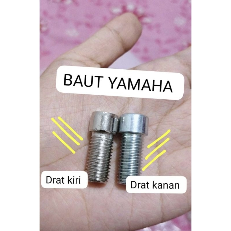 Bs 1 set baut L14 spion yamaha drat kanan dan drat kiri AST