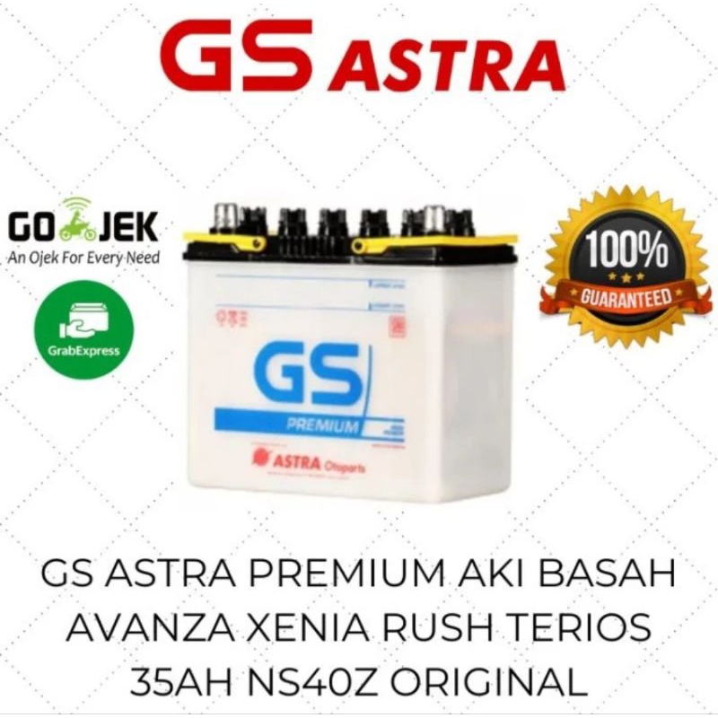 GS ASTRA PREMIUM ORIGINAL AKI BASAH MOBIL AVANZA XENIA 35AH NS40Z