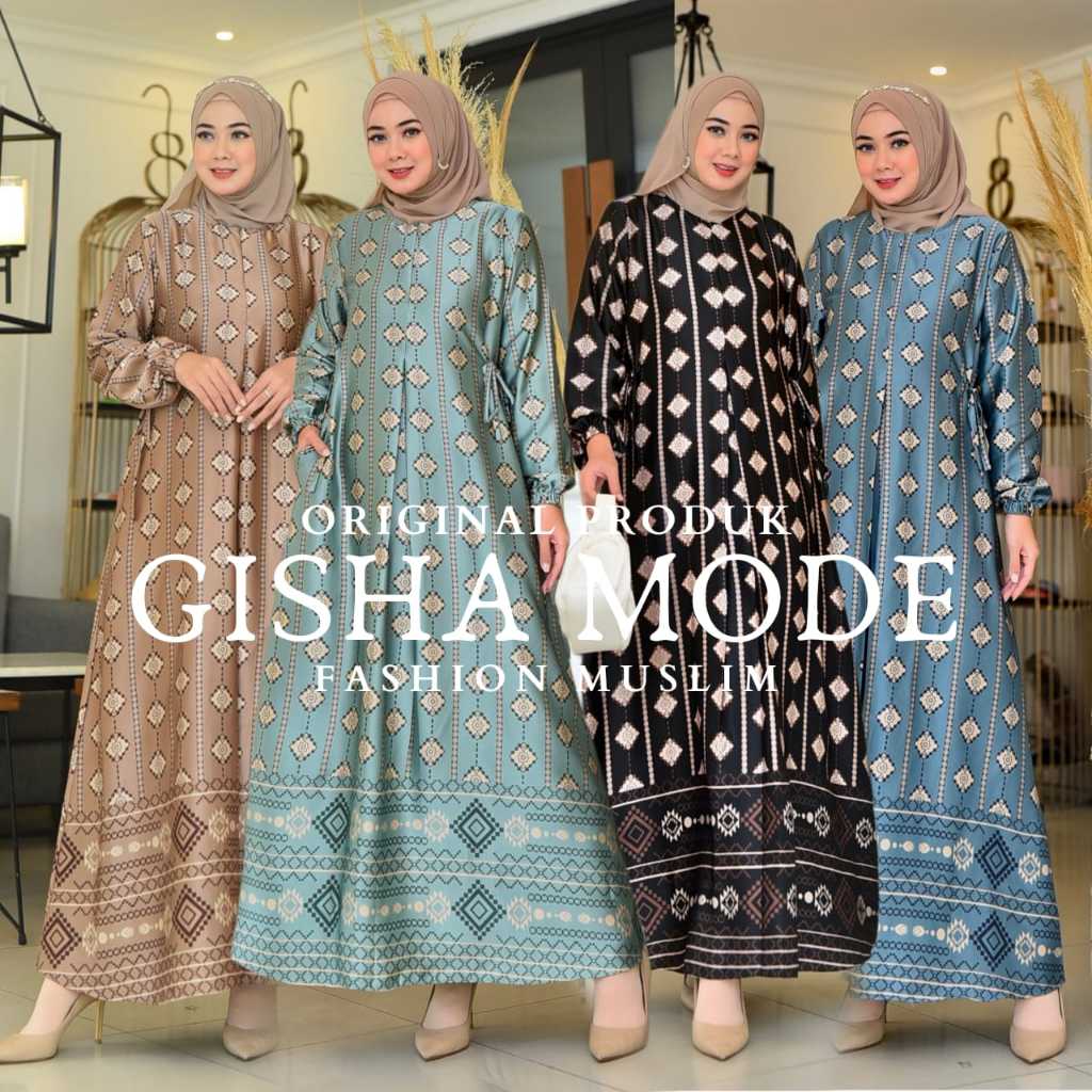 GAMIS CAMELIA SILK PREMIUM  | GAMIS MOTIF SILK ARMANI|GAMIS MOTIF SILK BUSUI TERBARU  |GAMIS LEBARAN