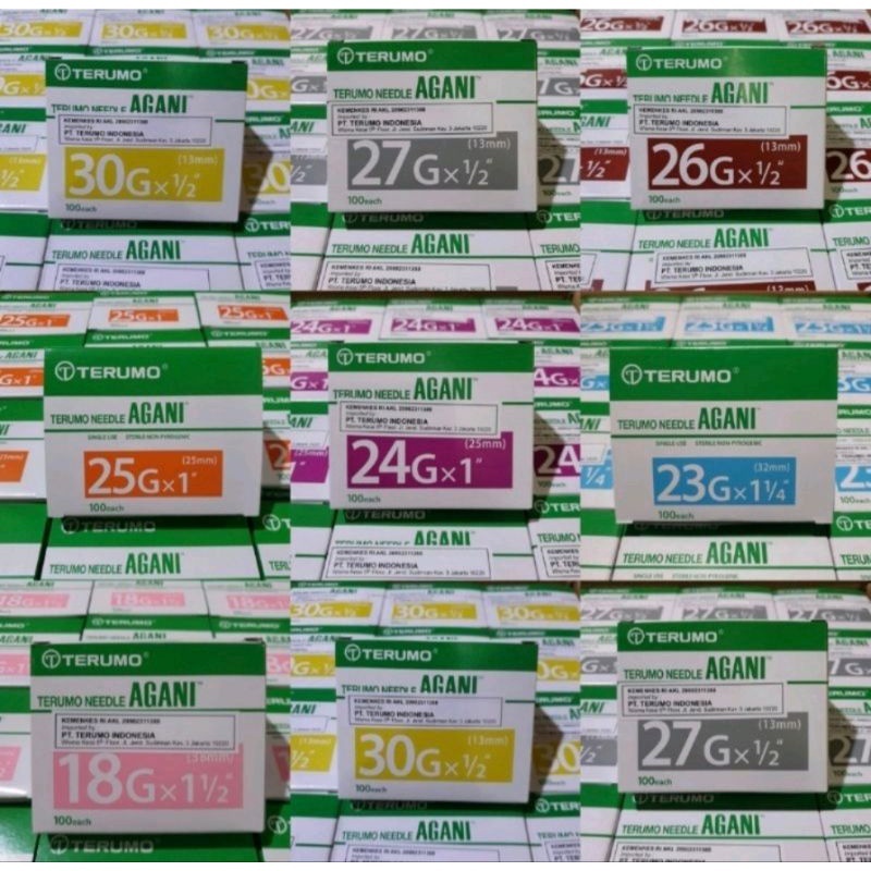 Terumo Agani / Needle Terumo Agani / Jarum Suntik Terumo Agani isi 100 pcs / Nald Terumo