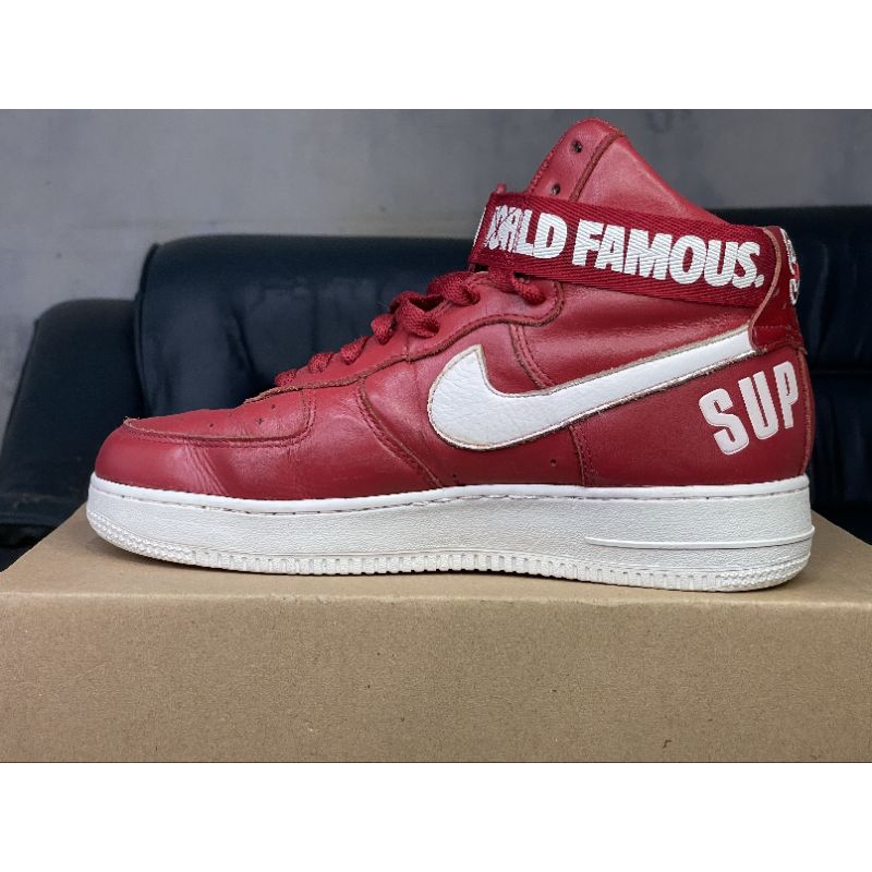 Sepatu Second Atau Preloved Size 36, Nike Supreme X Air Force 1 High SP Red