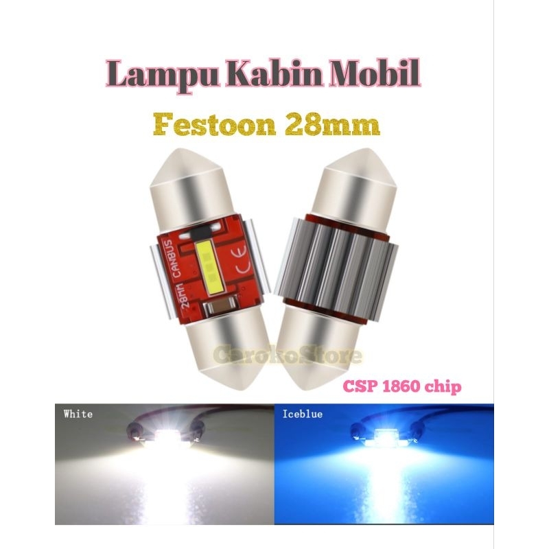 Lampu kabin mobil Led 28mm festoon plafon bagasi