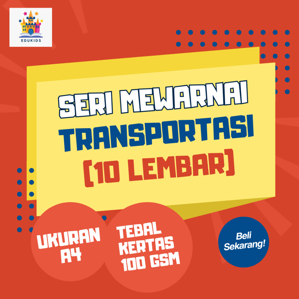 

[TRANSPORTASI] KERTAS MEWARNAI ANAK / KERTAS GAMBAR MEWARNAI UNTUK ANAK PAUD TK SD - A4 TEBAL 100 gsm