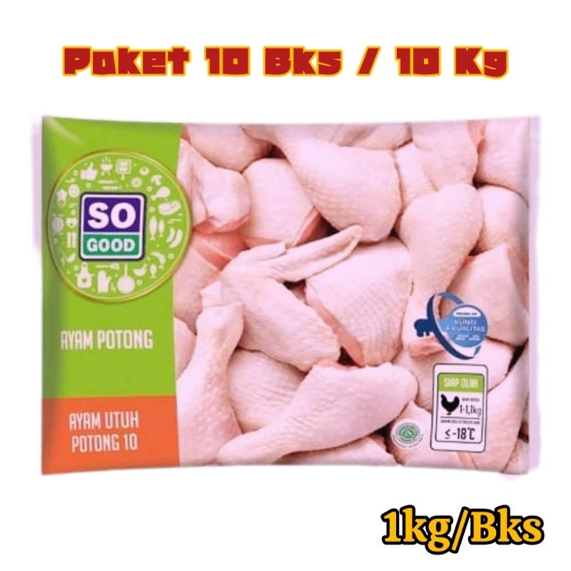 

Paket 10 Bks Ayam So Good Mentah Frozen 1kg