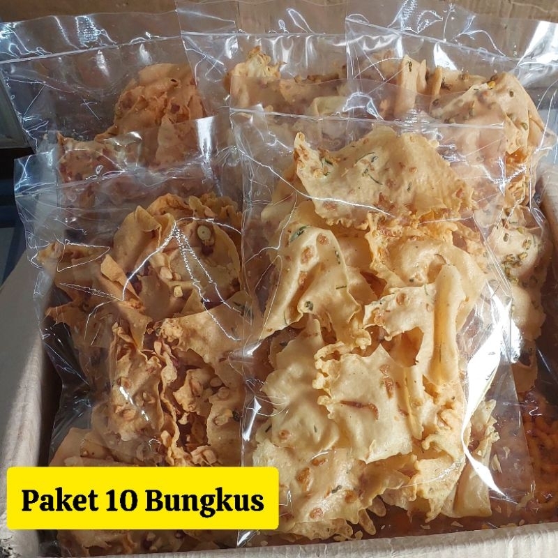 

Paket 10 Pack Peyek Renyah Varian Rasa Kacang Tanah Rebon Kacang Ijo Kriuk